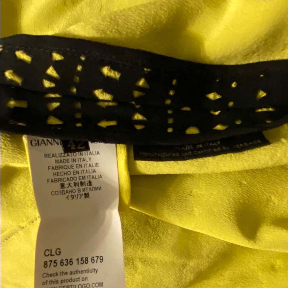🎉HP Versace Pencil Skirt Lasercut Black/Neon NWT - Picture 6 of 6